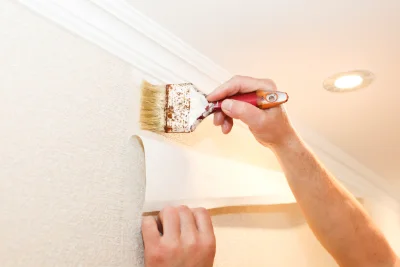 Pose de papier peint à Feldbach — revêtements muraux et toiles de verre
